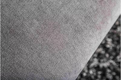 Canapé 3 places en tissu plat capitonné gris