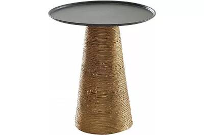 Table d'appoint en aluminium doré et métal noir