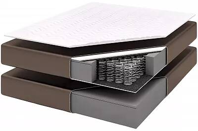 Lit boxspring à LED en velours capitonné noir avec cristaux swarovski et 4 tiroirs 180x200