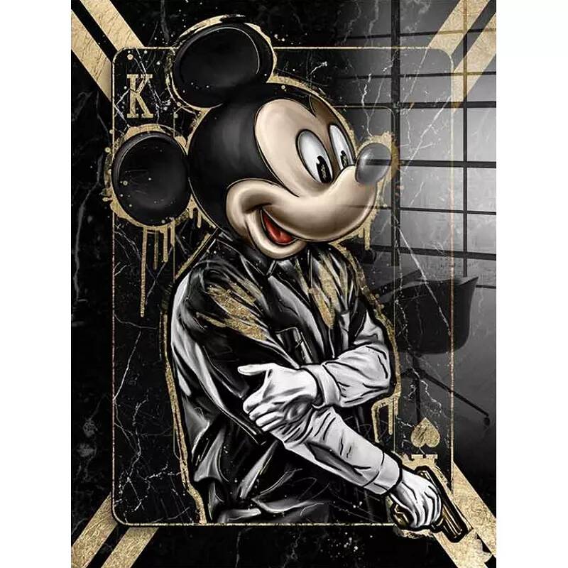 Tableau acrylique Mickey gangster