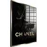 Tableau acrylique Chanel doré antique