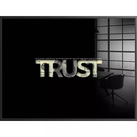 Tableau acrylique Trust noir
