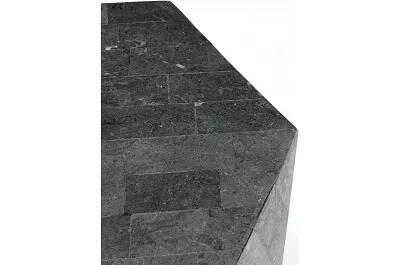 Table d'appoint en pierre fossile gris