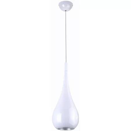 Lampe suspension design à LED en métal blanc Ø20