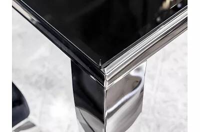 Table basse en verre et métal chromé L120