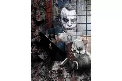 Tableau acrylique Joker Dollars