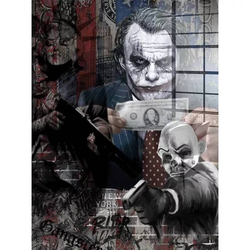 Tableau acrylique Joker Dollars
