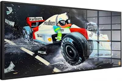Tableau acrylique Pixou Formule 1 noir