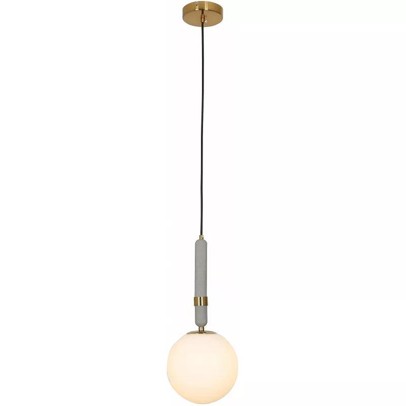 Lampe suspension en béton et métal laiton Ø20
