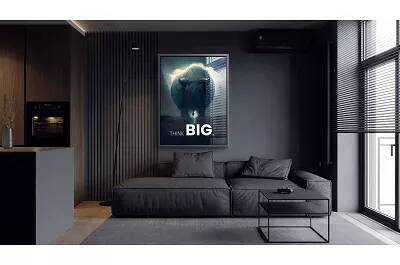 Tableau acrylique Think Big noir