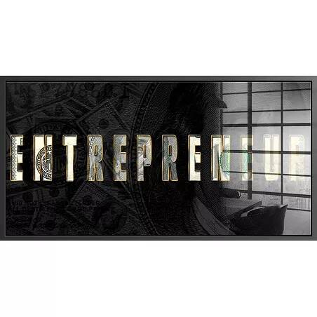 Tableau acrylique Entrepreneur Dollars noir