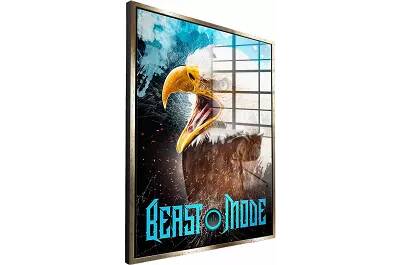 Tableau acrylique Beast Eagle doré antique