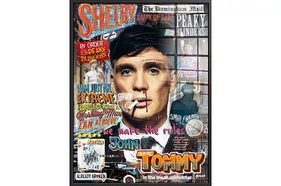 Tableau acrylique Tommy Shelby noir