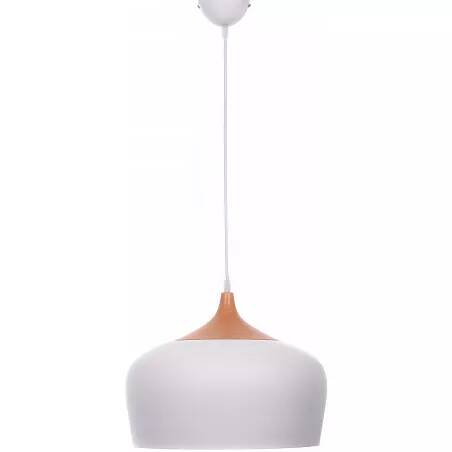 Lampe suspension en métal blanc Ø35