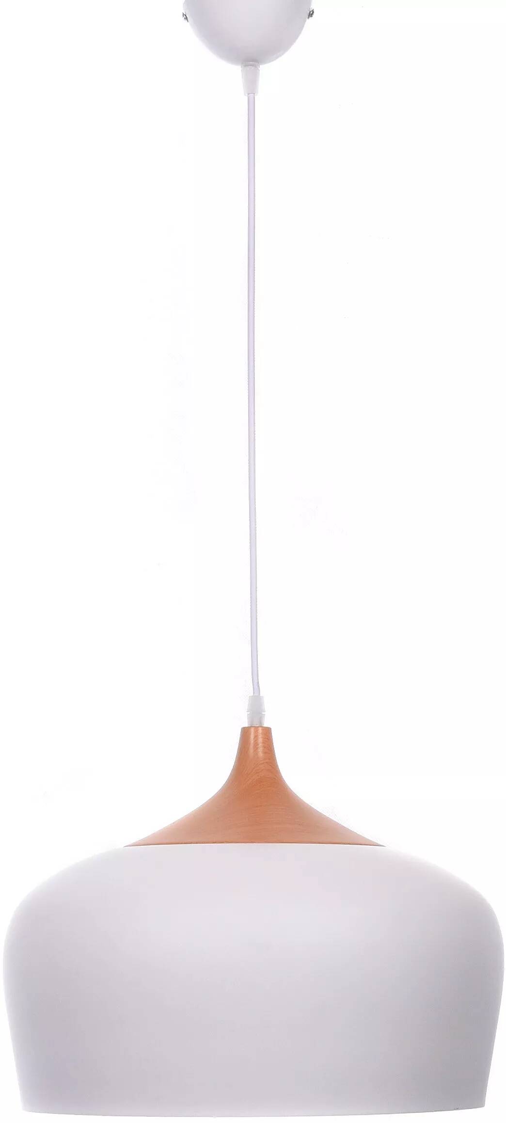 Lampe suspension en métal blanc Ø35