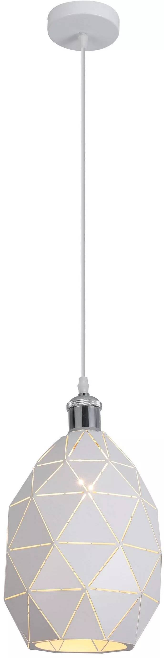 Lampe suspension en métal blanc Ø22