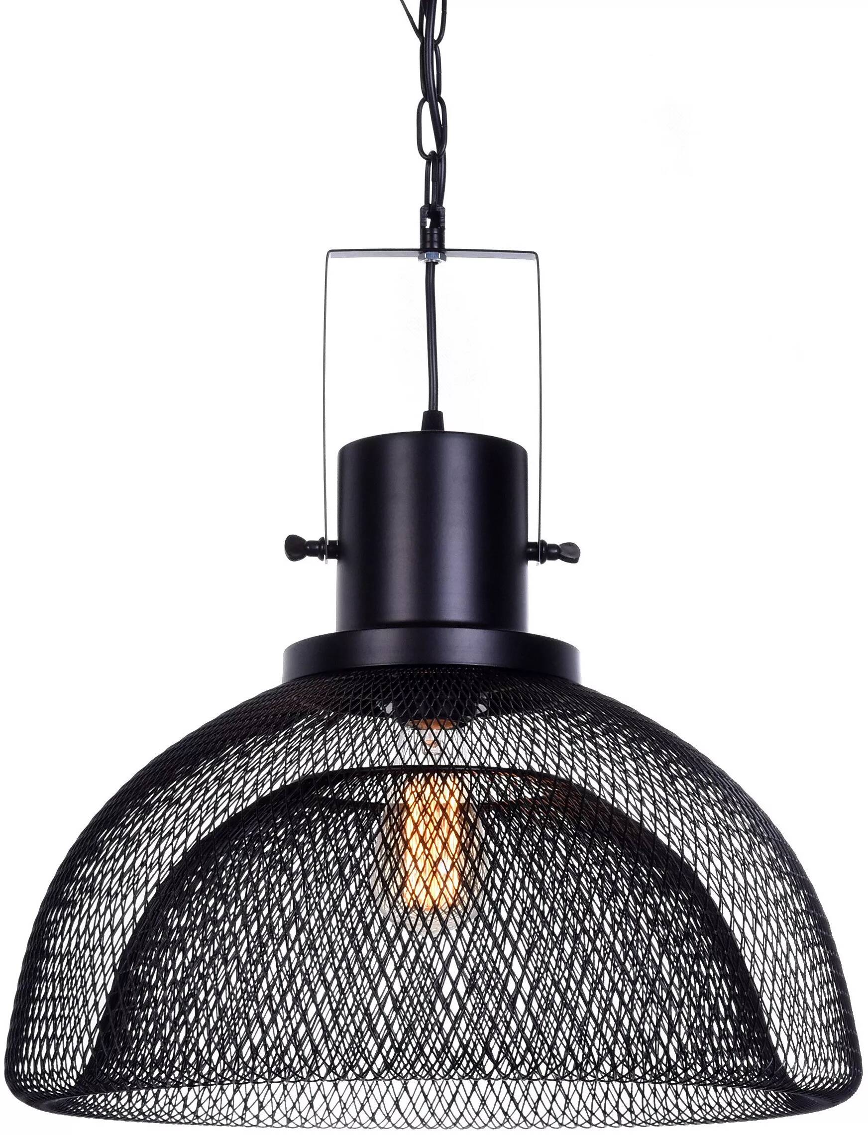 Lampe suspension en métal noir Ø45