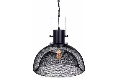 Lampe suspension en métal noir Ø45
