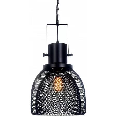 Lampe suspension en métal noir Ø30