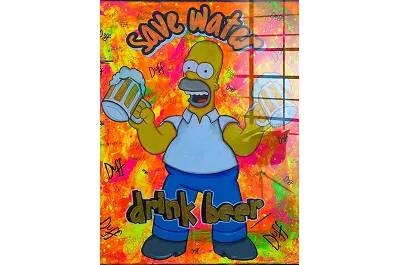 Tableau acrylique Homer Simpson