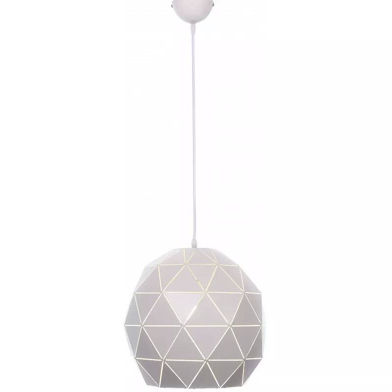 Lampe suspension en métal blanc Ø30