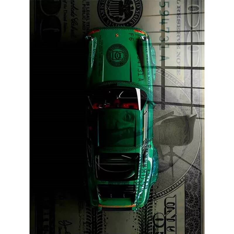 Tableau acrylique Porsche Green