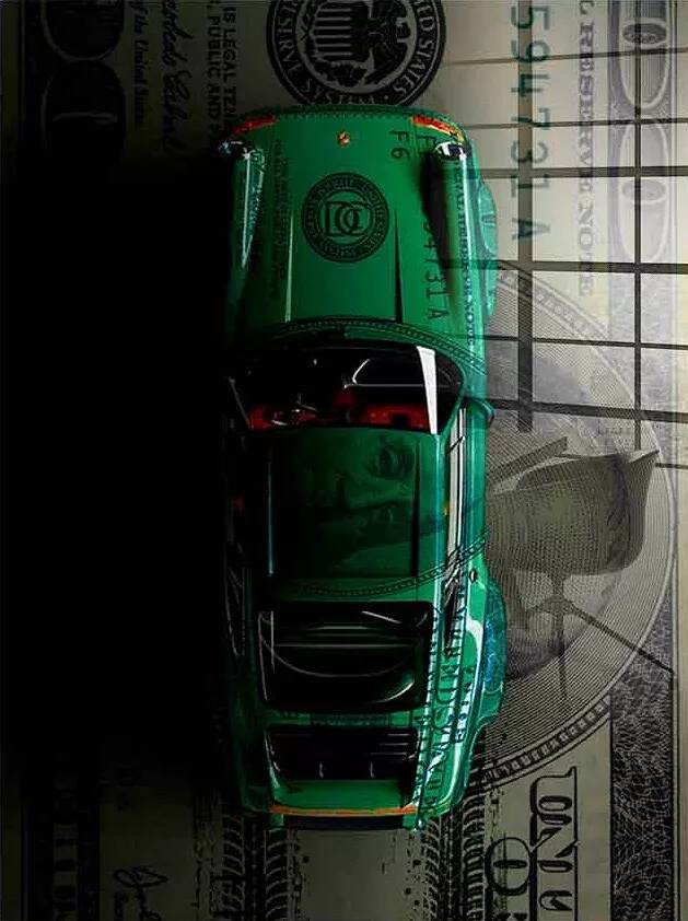 Tableau acrylique Porsche Green