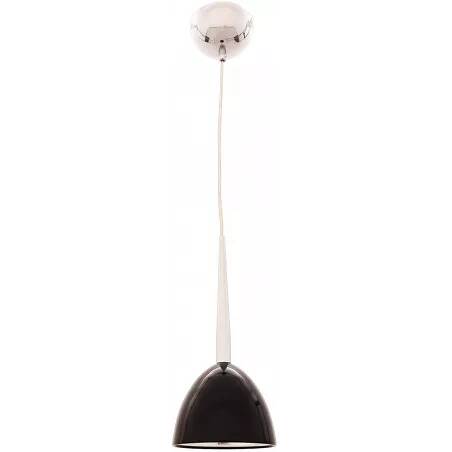 Lampe suspension en aluminium et métal chromé et noir Ø15