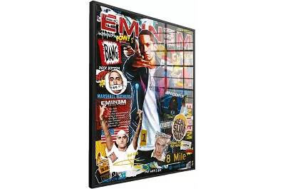 Tableau acrylique Eminem noir