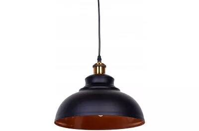 Lampe suspension en métal noir et doré Ø30