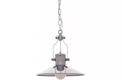 Lampe suspension en verre et métal chromé Ø27