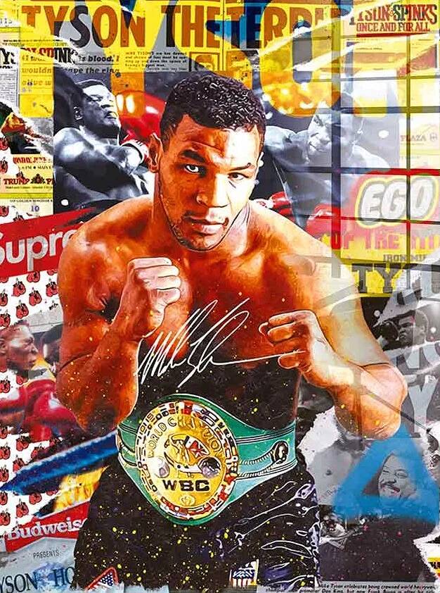 Tableau acrylique Mike Tyson Fighter