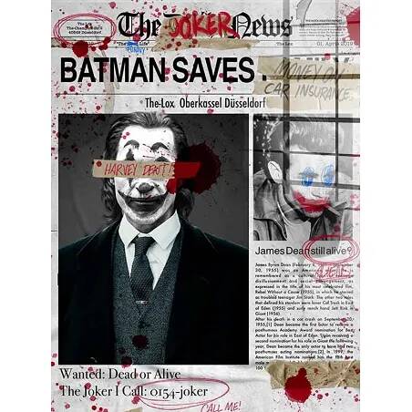 Tableau acrylique Joker News
