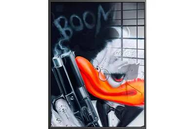 Tableau acrylique Boom Gangster noir