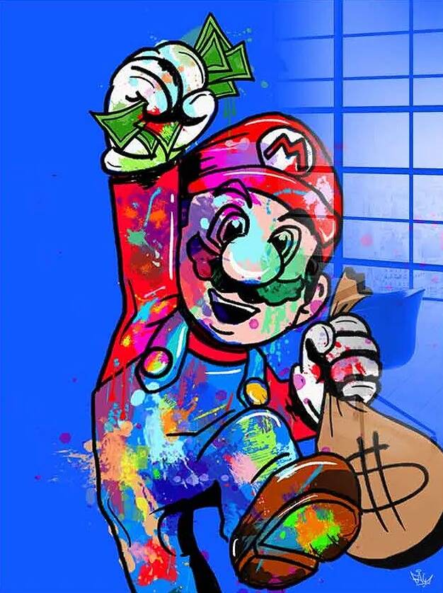 Tableau acrylique Super Mario