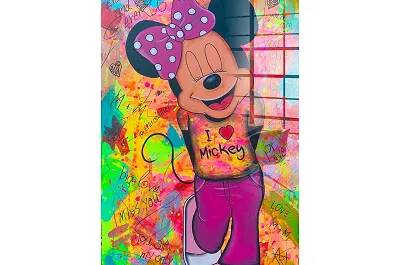 Tableau acrylique Minnie Loves Mickey