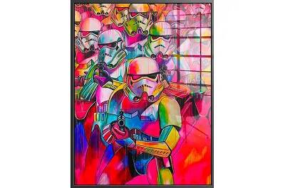 Tableau acrylique Stormtrooper Star Wars noir