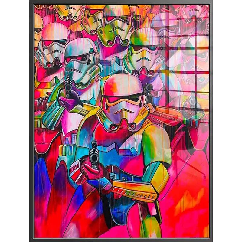 Tableau acrylique Stormtrooper Star Wars noir