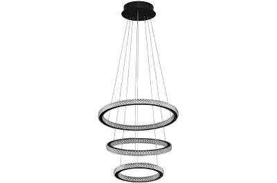 Lampe suspension à LED en aluminium noir Ø51