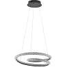 Lampe suspension à LED en aluminium noir Ø48