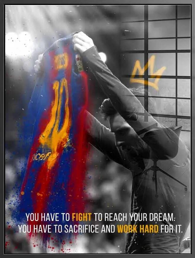Tableau acrylique Lionel Messi noir
