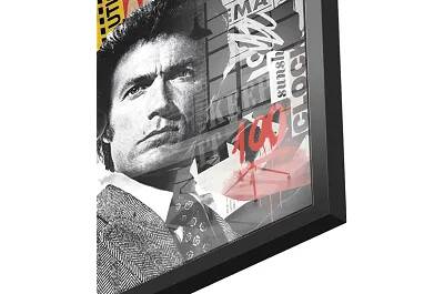 Tableau acrylique Roger Moore James Bond noir