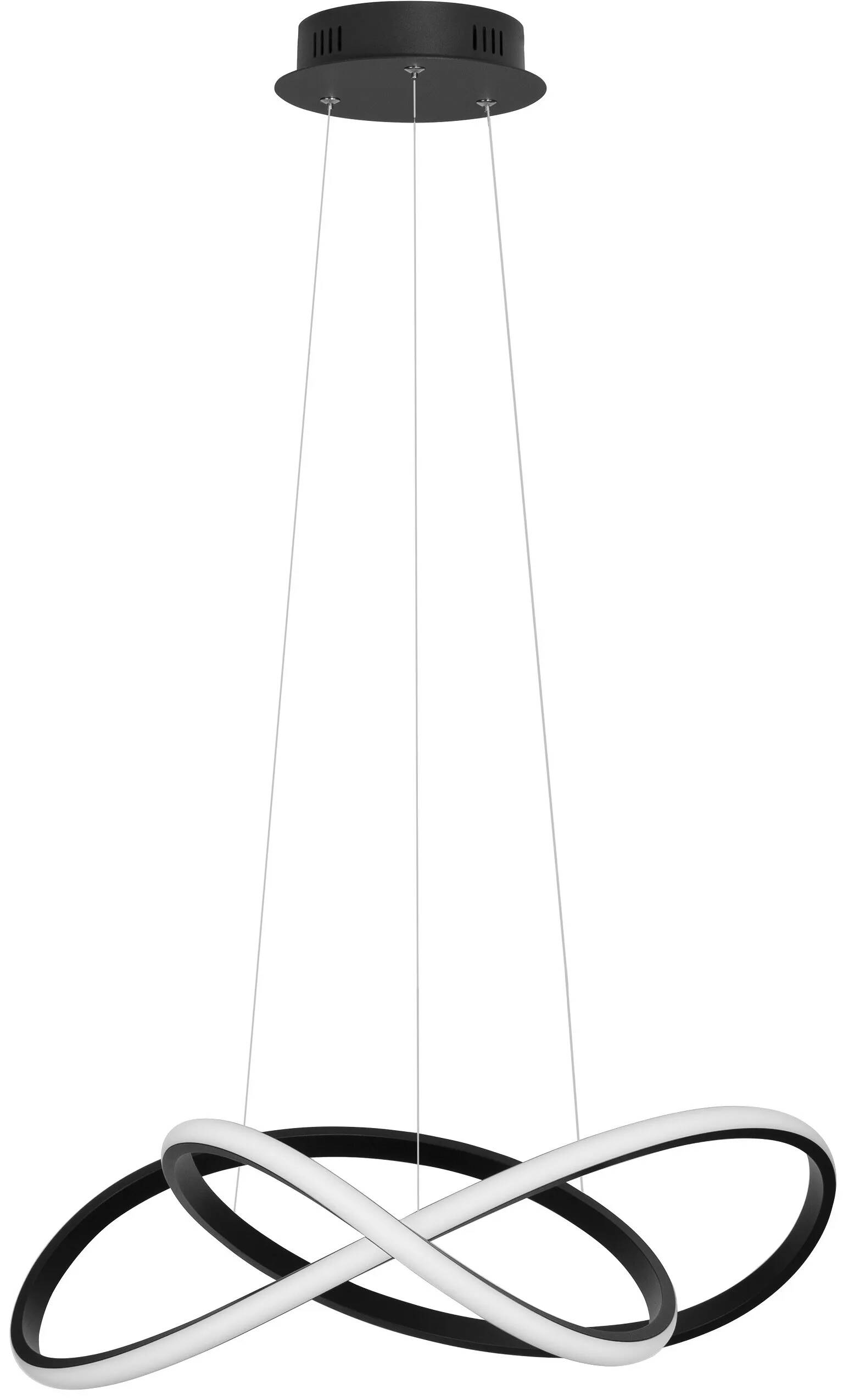 Lampe suspension à LED en aluminium noir Ø56