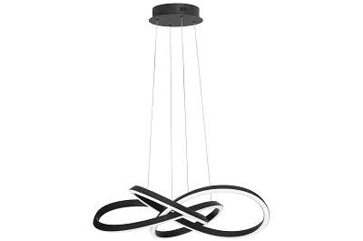 Lampe suspension à LED en aluminium noir Ø68