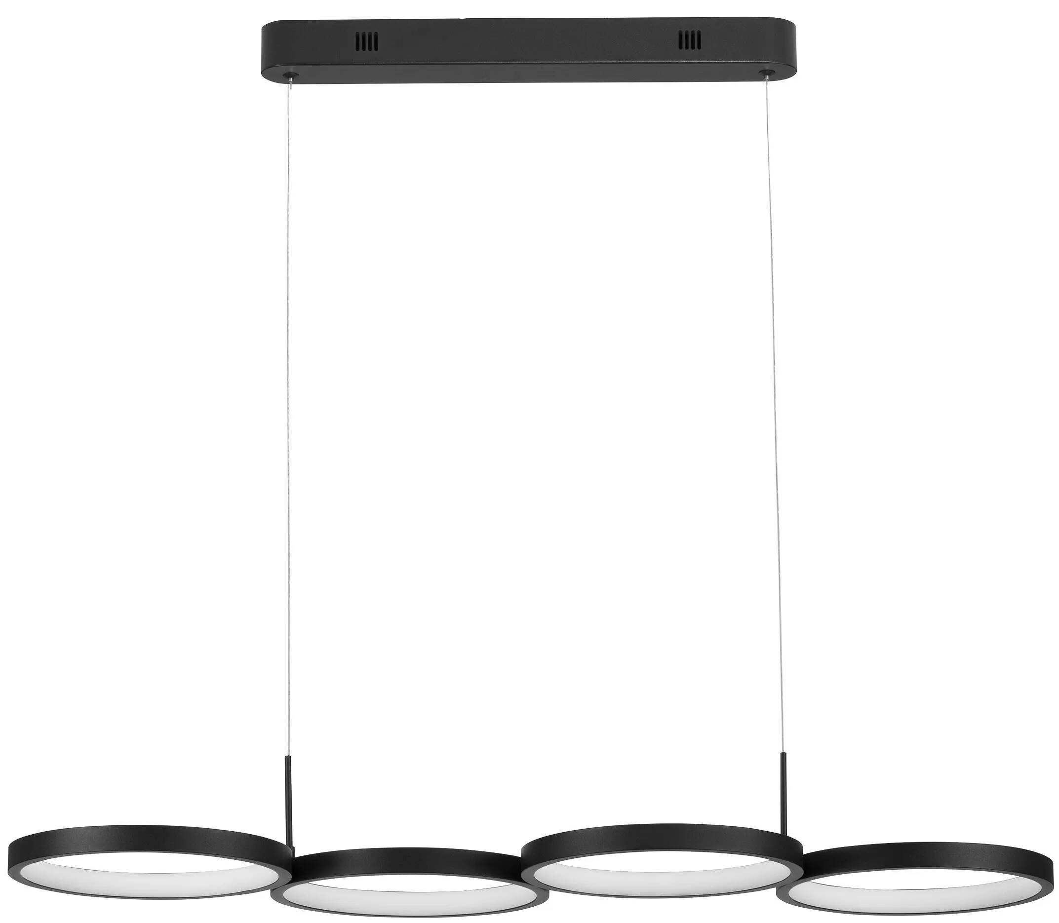 Lampe suspension à LED en aluminium noir L84