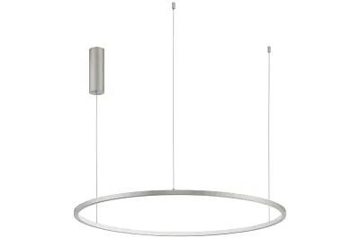 Lampe suspension à LED en aluminium argenté Ø80