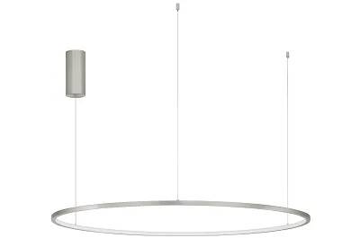 Lampe suspension à LED en aluminium argenté Ø100