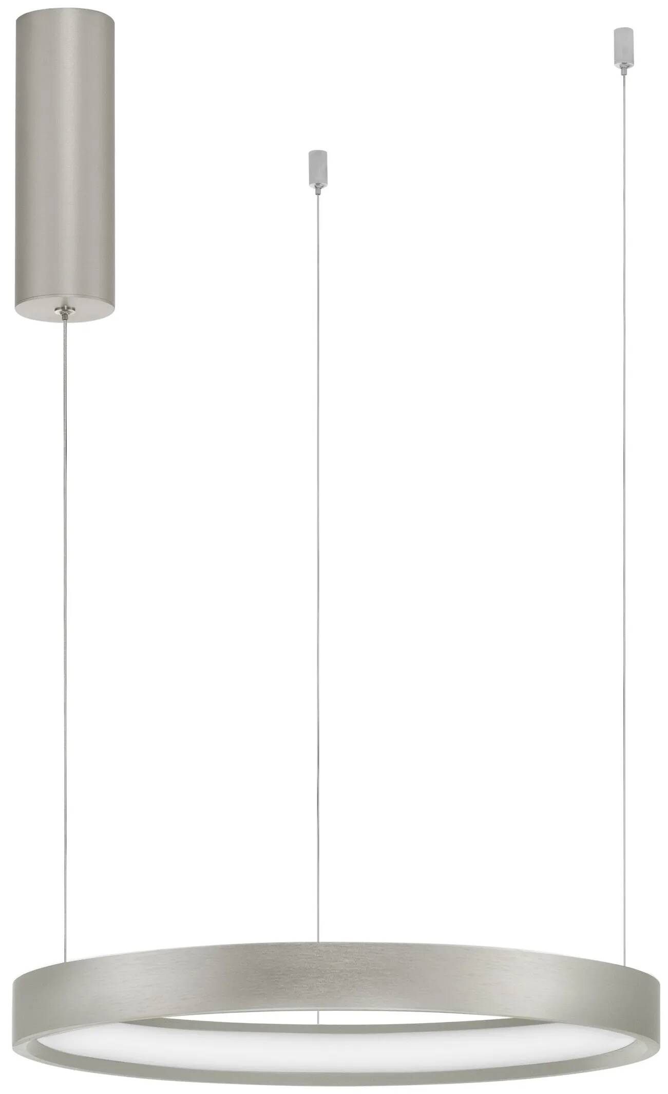 Lampe suspension à LED en aluminium argenté Ø40
