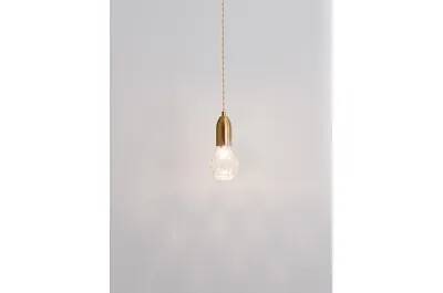 Lampe suspension à LED en verre et aluminium doré Ø9.5