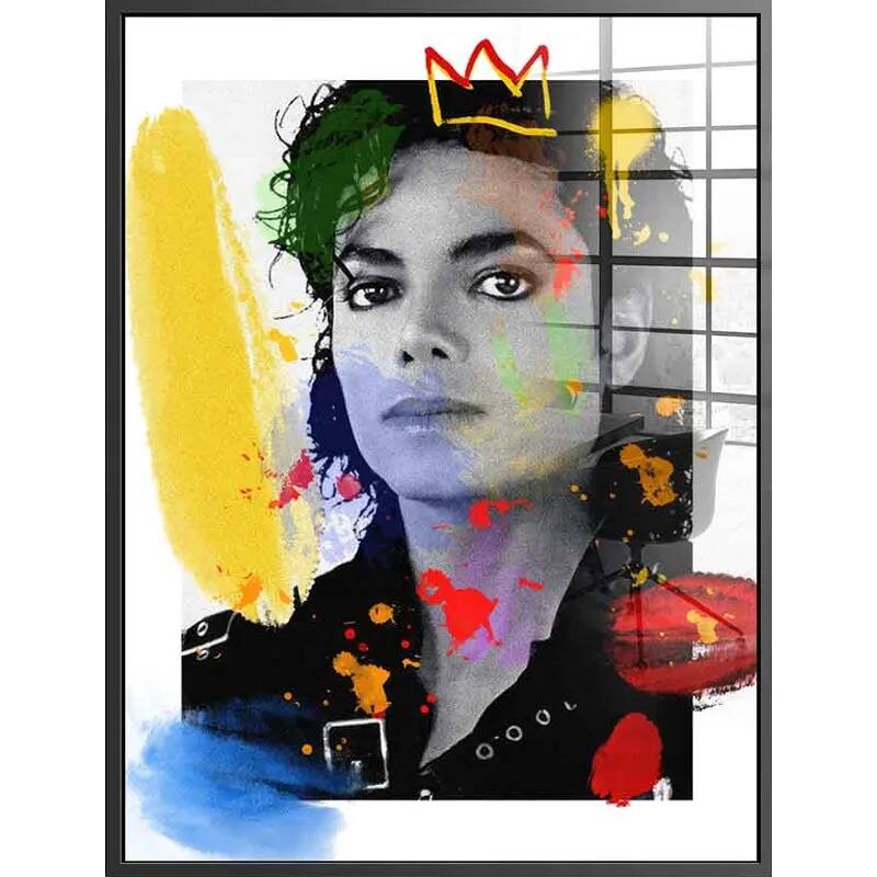 Tableau acrylique Michael Jackson noir